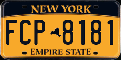 NY license plate FCP8181
