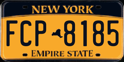 NY license plate FCP8185