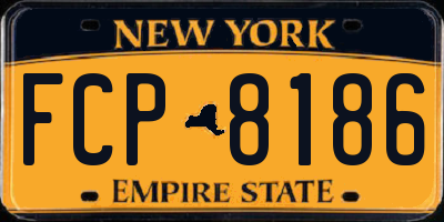 NY license plate FCP8186