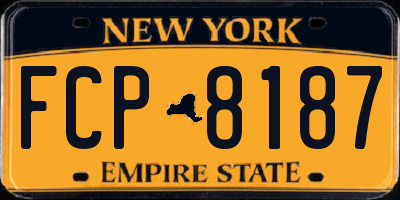 NY license plate FCP8187
