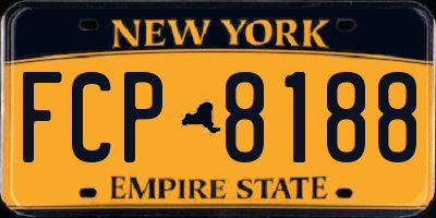 NY license plate FCP8188