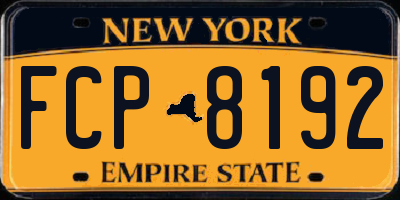 NY license plate FCP8192