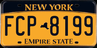 NY license plate FCP8199
