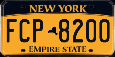 NY license plate FCP8200