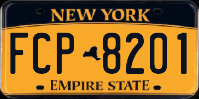 NY license plate FCP8201