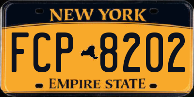 NY license plate FCP8202