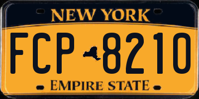 NY license plate FCP8210