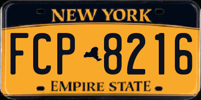 NY license plate FCP8216