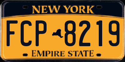 NY license plate FCP8219
