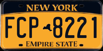 NY license plate FCP8221