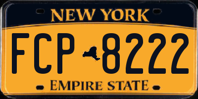 NY license plate FCP8222