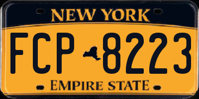 NY license plate FCP8223