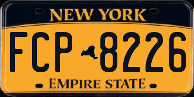 NY license plate FCP8226