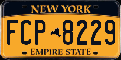 NY license plate FCP8229
