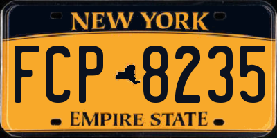 NY license plate FCP8235