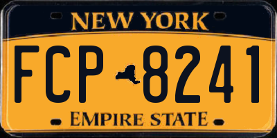 NY license plate FCP8241