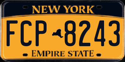 NY license plate FCP8243