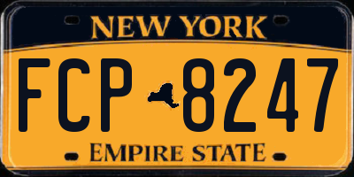 NY license plate FCP8247
