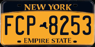 NY license plate FCP8253