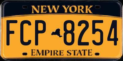 NY license plate FCP8254