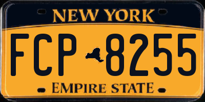 NY license plate FCP8255