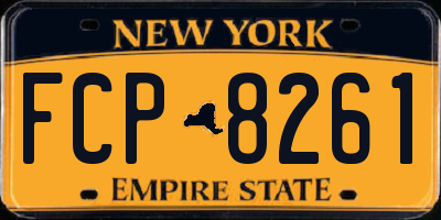 NY license plate FCP8261