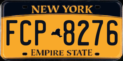 NY license plate FCP8276