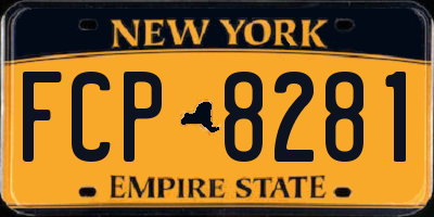 NY license plate FCP8281
