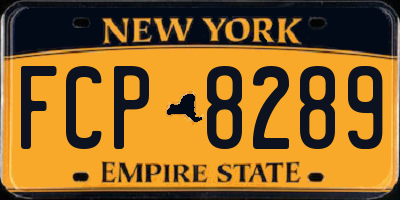 NY license plate FCP8289