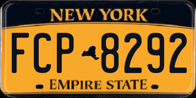 NY license plate FCP8292