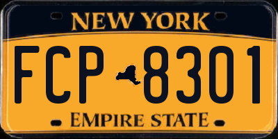 NY license plate FCP8301