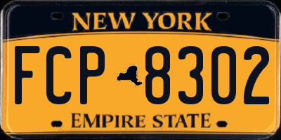 NY license plate FCP8302
