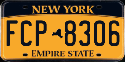 NY license plate FCP8306