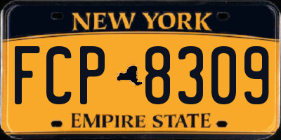 NY license plate FCP8309