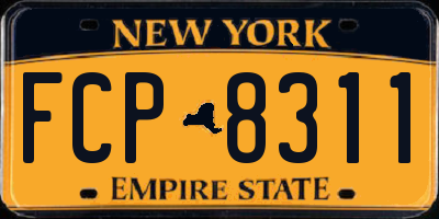 NY license plate FCP8311