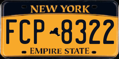 NY license plate FCP8322