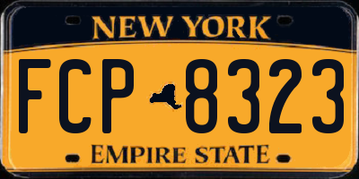 NY license plate FCP8323