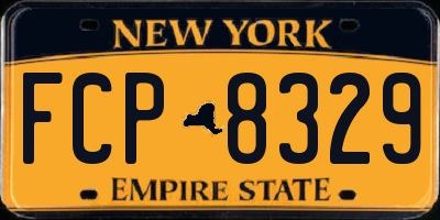 NY license plate FCP8329