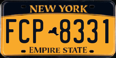 NY license plate FCP8331