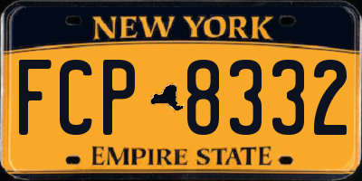 NY license plate FCP8332