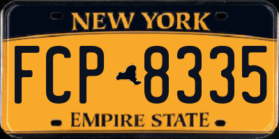NY license plate FCP8335