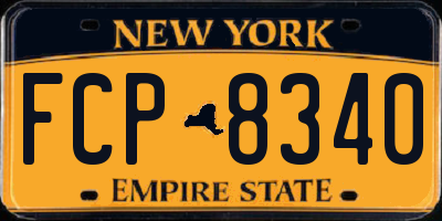 NY license plate FCP8340