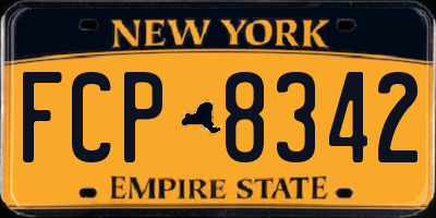 NY license plate FCP8342