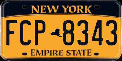 NY license plate FCP8343