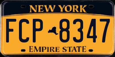 NY license plate FCP8347