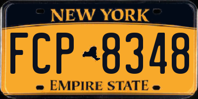 NY license plate FCP8348