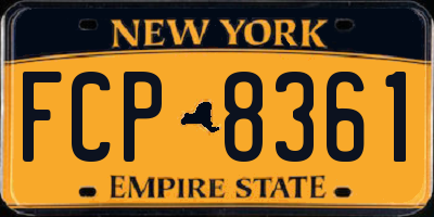 NY license plate FCP8361