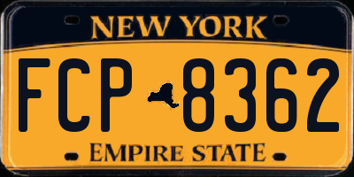 NY license plate FCP8362