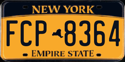 NY license plate FCP8364