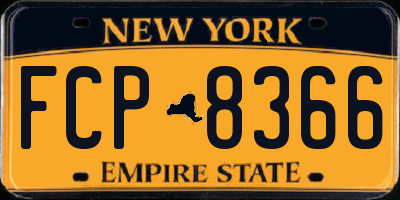 NY license plate FCP8366